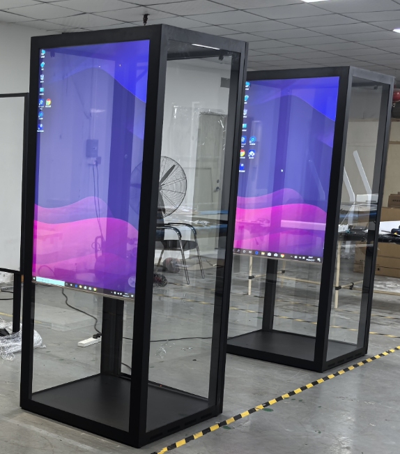 55 انچ ٹچ شفاف OLED اسکرین ڈسپلے شوکیس