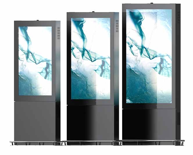 آؤٹ ڈور ویدر پروف 32 43 55 86 98 100 انچ 4K LCD 3000 Nits IP65 Kiosk